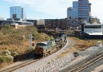 CSX 5232 leads train L619-24 past the signal at Raleigh Tower